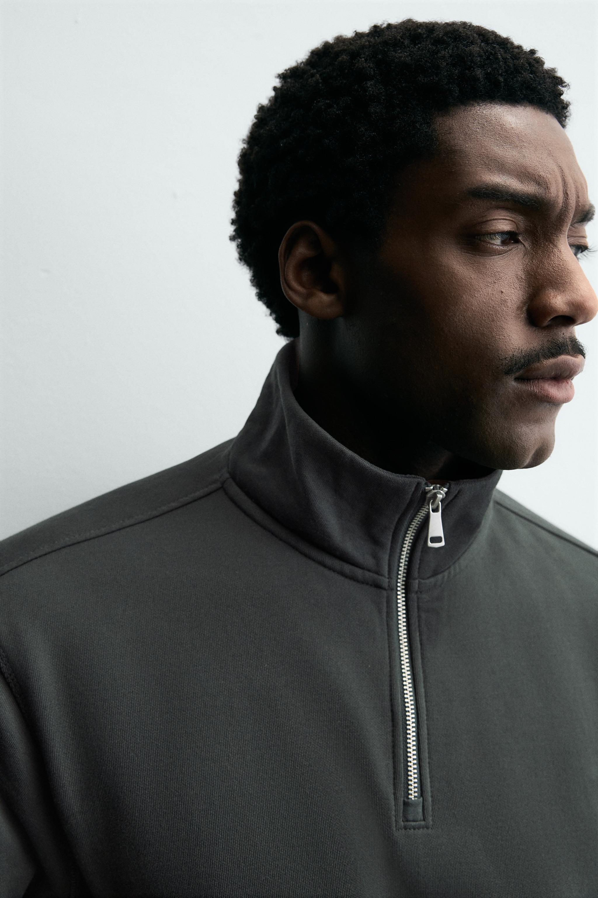 BASIC QUARTER-ZIP SWEATSHIRT